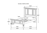 201301KEN-S5 Sandy Beach 5-piece Eastern King Bedroom Set Cream White
