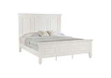 201301KEN Sandy Beach 63-inch Eastern King Wood Panel Bed Cream White