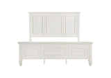 201301KEN Sandy Beach 63-inch Eastern King Wood Panel Bed Cream White