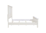 201301KEN Sandy Beach 63-inch Eastern King Wood Panel Bed Cream White