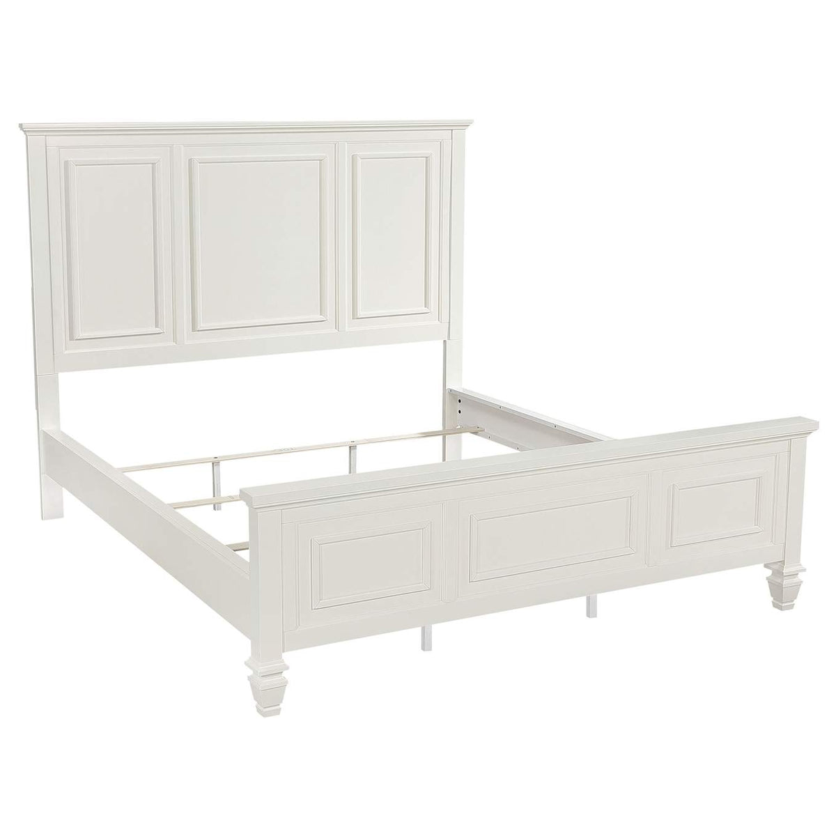 201301KWN-S4 Sandy Beach 4-piece California King Bedroom Set Cream White