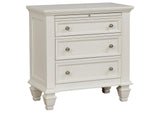 201301KWN-S4 Sandy Beach 4-piece California King Bedroom Set Cream White