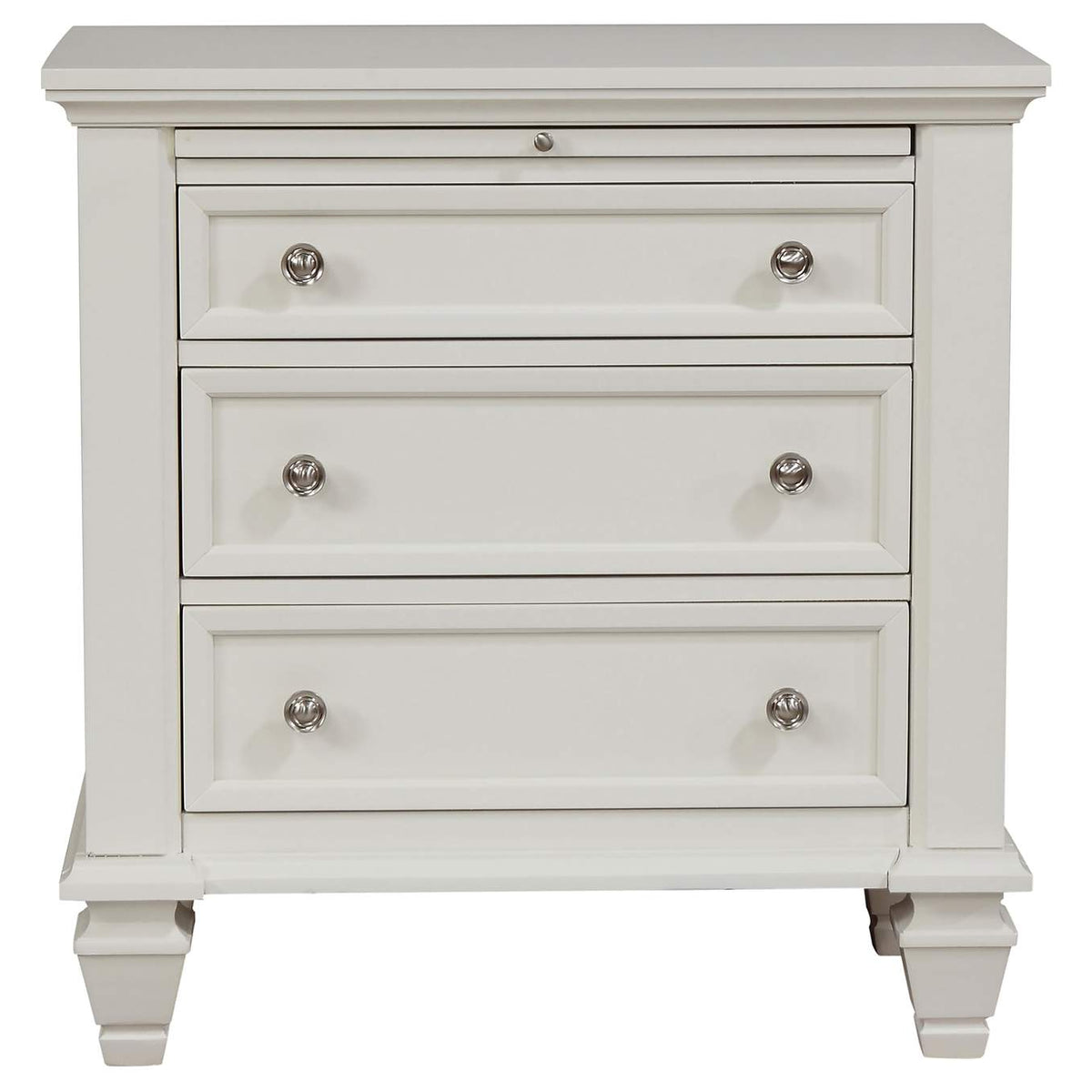 201301KWN-S4 Sandy Beach 4-piece California King Bedroom Set Cream White
