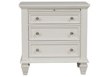 201301KWN-S4 Sandy Beach 4-piece California King Bedroom Set Cream White