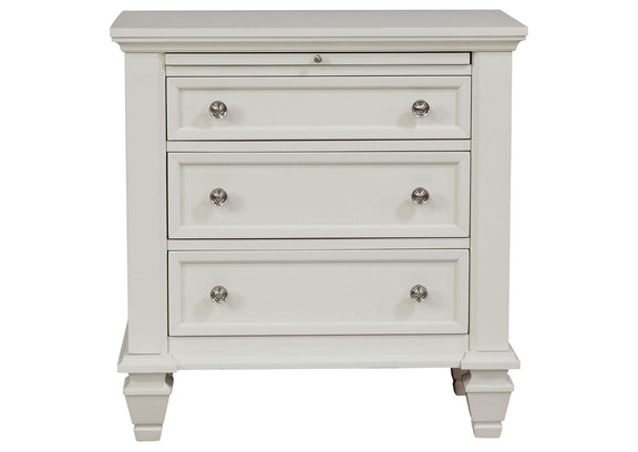 201301KWN-S4 Sandy Beach 4-piece California King Bedroom Set Cream White