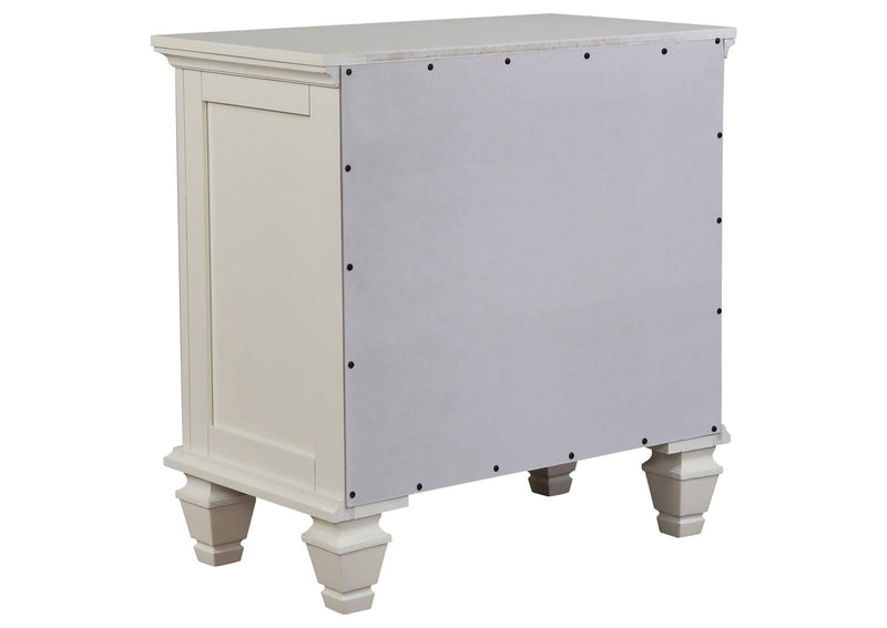 201301KWN-S4 Sandy Beach 4-piece California King Bedroom Set Cream White
