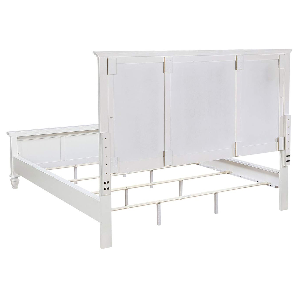 201301KWN-S5 Sandy Beach 5-piece California King Bedroom Set Cream White