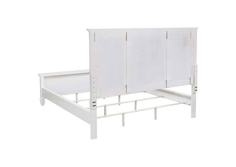 201301KWN-S5 Sandy Beach 5-piece California King Bedroom Set Cream White