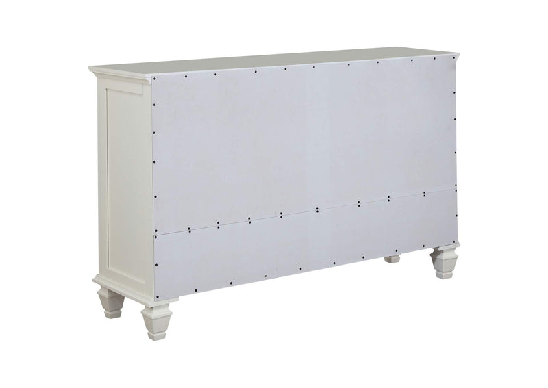 201301KWN-S5 Sandy Beach 5-piece California King Bedroom Set Cream White