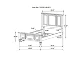 201301KWN-S5 Sandy Beach 5-piece California King Bedroom Set Cream White