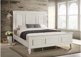 201301KWN Sandy Beach 63-inch California King Panel Bed Cream White