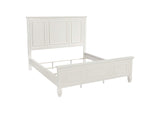 201301KWN Sandy Beach 63-inch California King Panel Bed Cream White