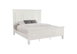 201301KWN Sandy Beach 63-inch California King Panel Bed Cream White