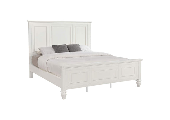 201301KWN Sandy Beach 63-inch California King Panel Bed Cream White
