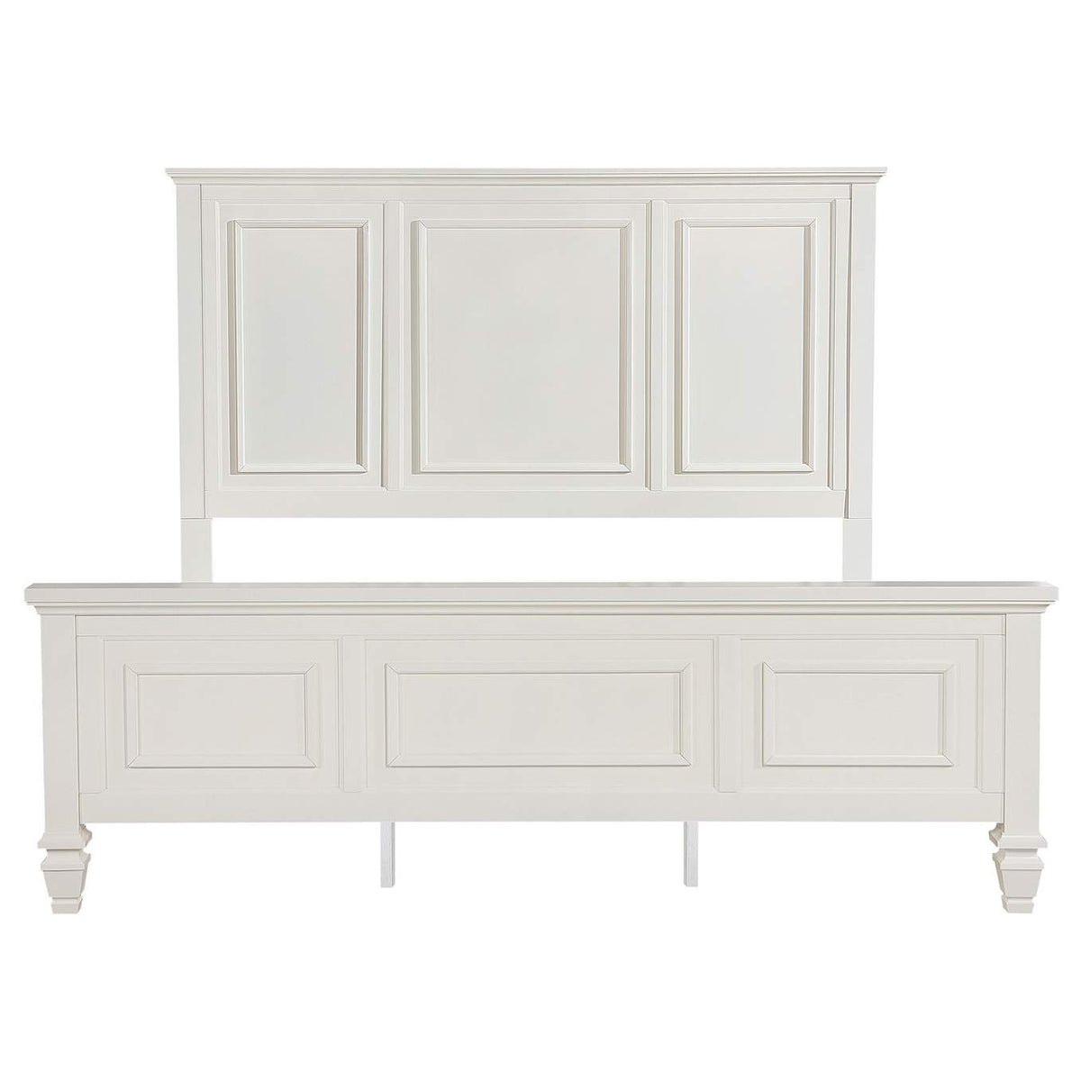 201301KWN Sandy Beach 63-inch California King Panel Bed Cream White