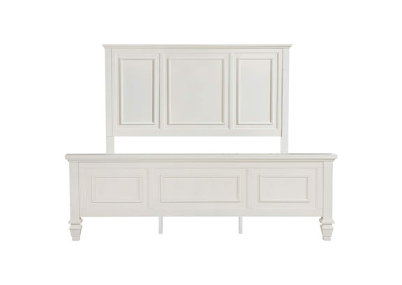 201301KWN Sandy Beach 63-inch California King Panel Bed Cream White