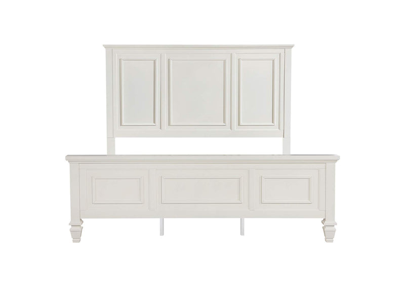 201301KWN Sandy Beach 63-inch California King Panel Bed Cream White