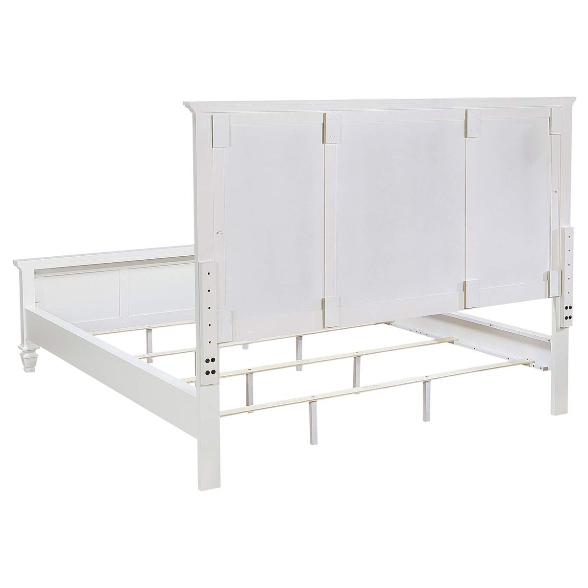 201301KWN Sandy Beach 63-inch California King Panel Bed Cream White