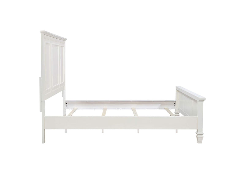 201301KWN Sandy Beach 63-inch California King Panel Bed Cream White