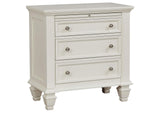 201301Q-S4 Sandy Beach 4-piece Queen Bedroom Set Cream White