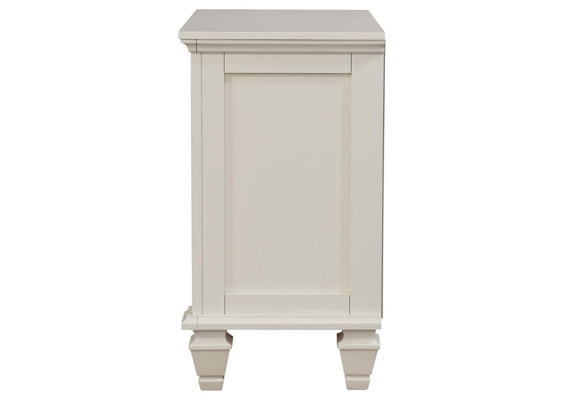 201302 Sandy Beach 3-drawer Nightstand Cream White