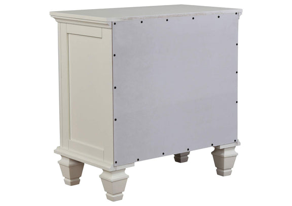 201302 Sandy Beach 3-drawer Nightstand Cream White