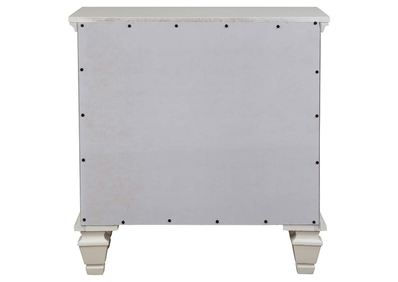 201302 Sandy Beach 3-drawer Nightstand Cream White