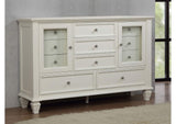201303 Sandy Beach 11-drawer Dresser Cream White
