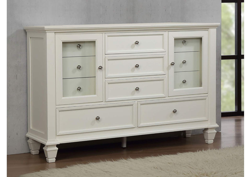 201303 Sandy Beach 11-drawer Dresser Cream White