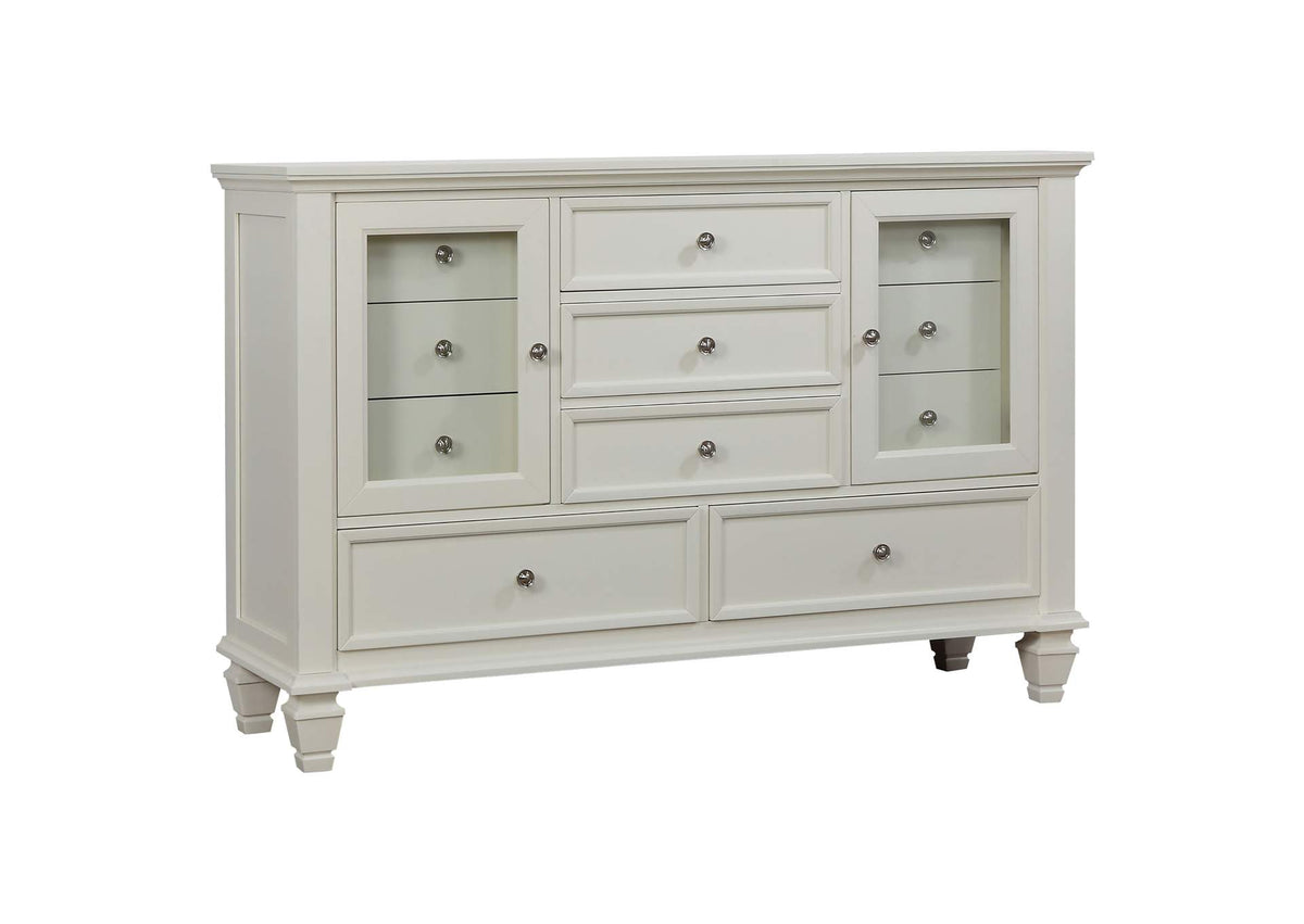 201303 Sandy Beach 11-drawer Dresser Cream White