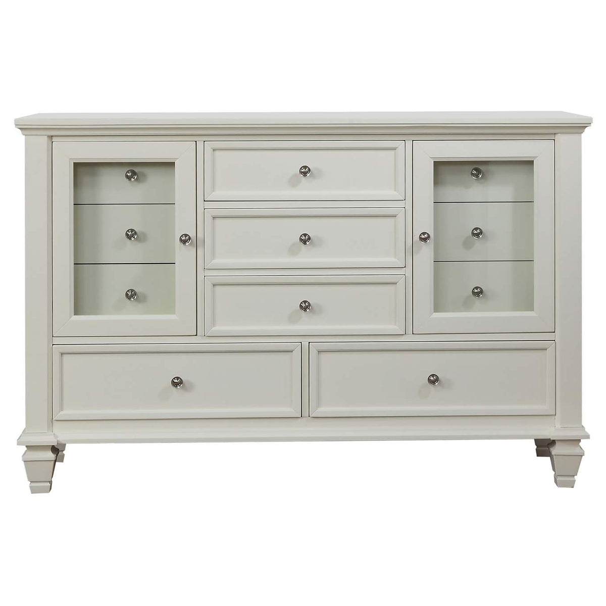 201303 Sandy Beach 11-drawer Dresser Cream White