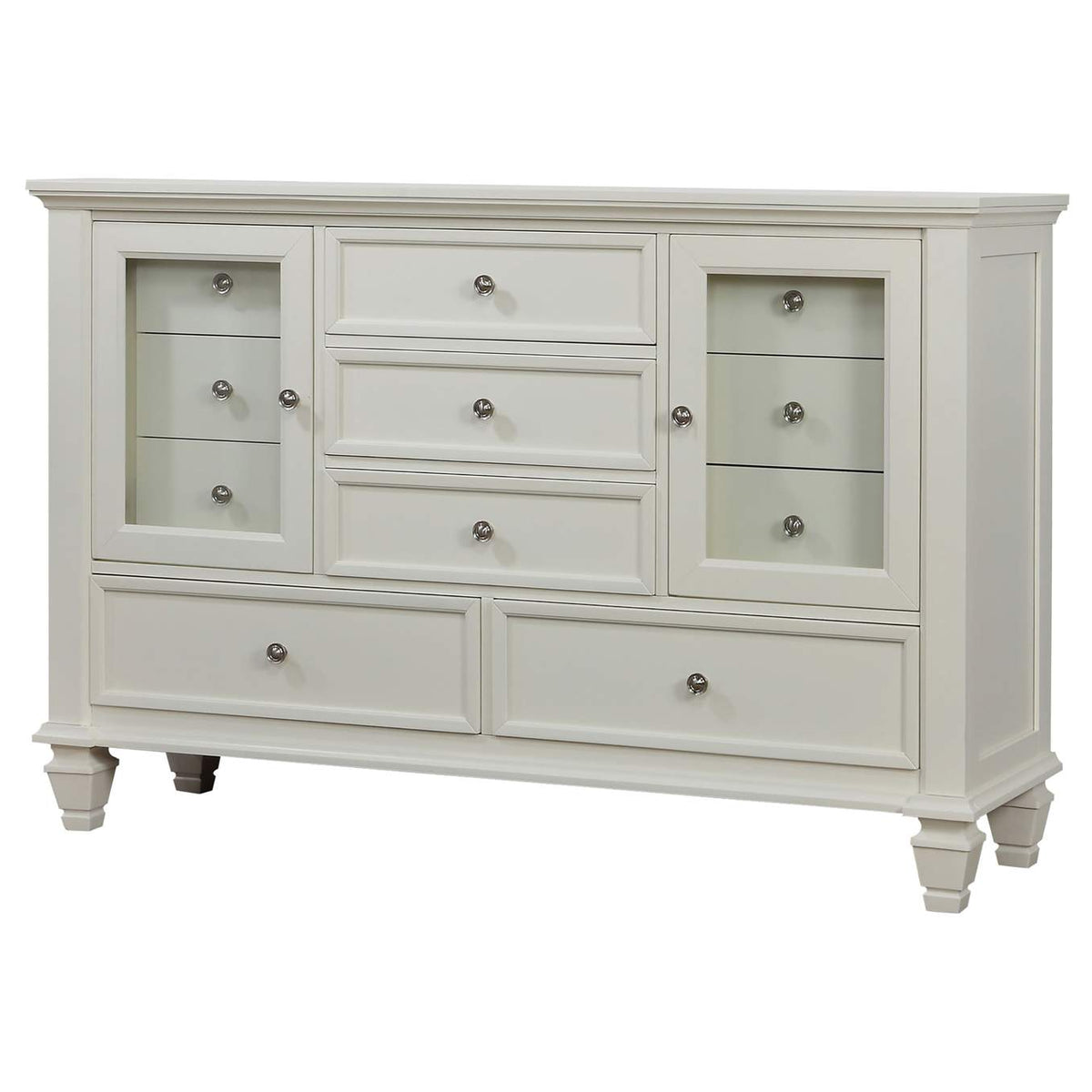 201303 Sandy Beach 11-drawer Dresser Cream White