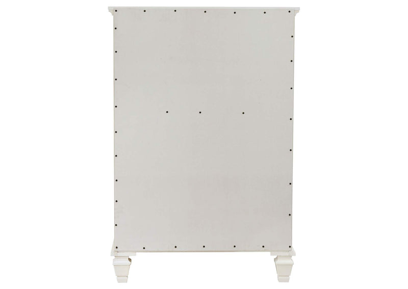 201305 Sandy Beach 5-drawer Bedroom Chest Cream White