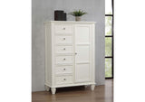 201308 Sandy Beach 8-drawer Door Chest Cream White
