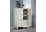 201308 Sandy Beach 8-drawer Door Chest Cream White