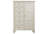 201308 Sandy Beach 8-drawer Door Chest Cream White
