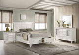 Sandy Beach 4-piece Eastern King Bedroom Set Cream White