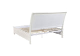 201309KE Sandy Beach Wood Eastern King Storage Panel Bed Cream White
