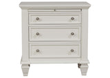 201309Q-S4 Sandy Beach 4-piece Queen Bedroom Set Cream White