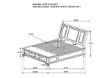 201309Q Sandy Beach Wood Queen Storage Panel Bed Cream White