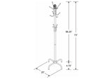 2019 Collier 12 Hook Freestanding Coat Rack Hat Hanger Black