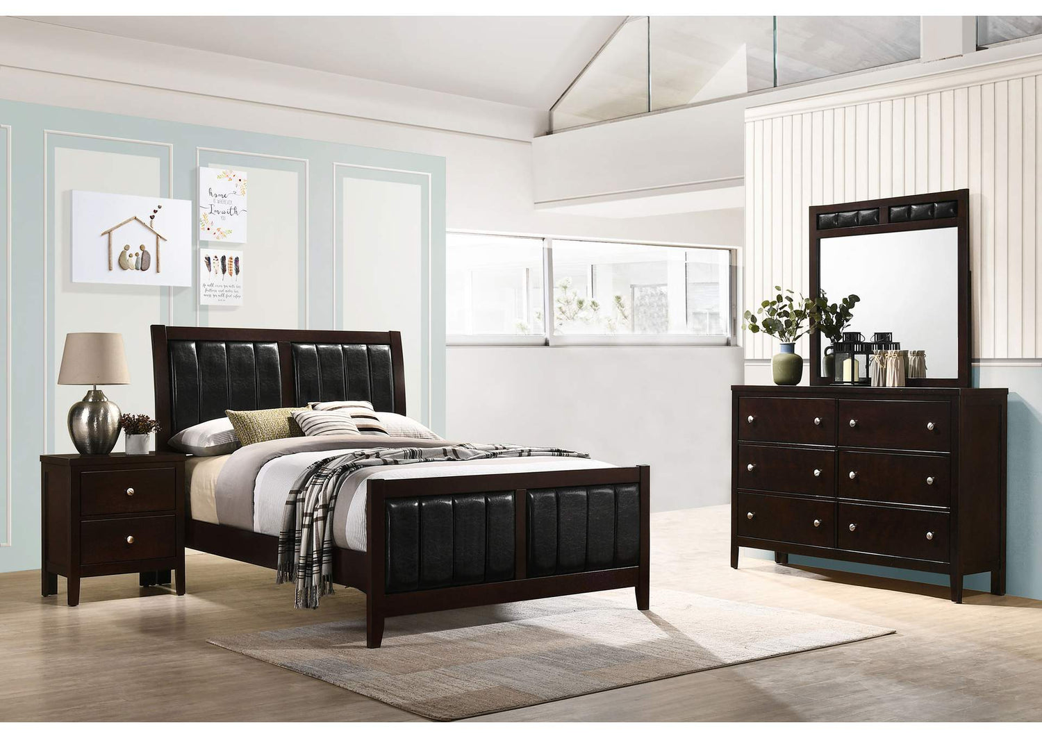 Carlton 4-piece Full Bedroom Set Cappuccino