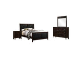 202091F-S4 Carlton 4-piece Full Bedroom Set Cappuccino