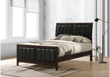 202091F Carlton Wood Full Panel Bed Cappuccino