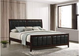 202091KE Carlton Wood Eastern King Panel Bed Cappuccino