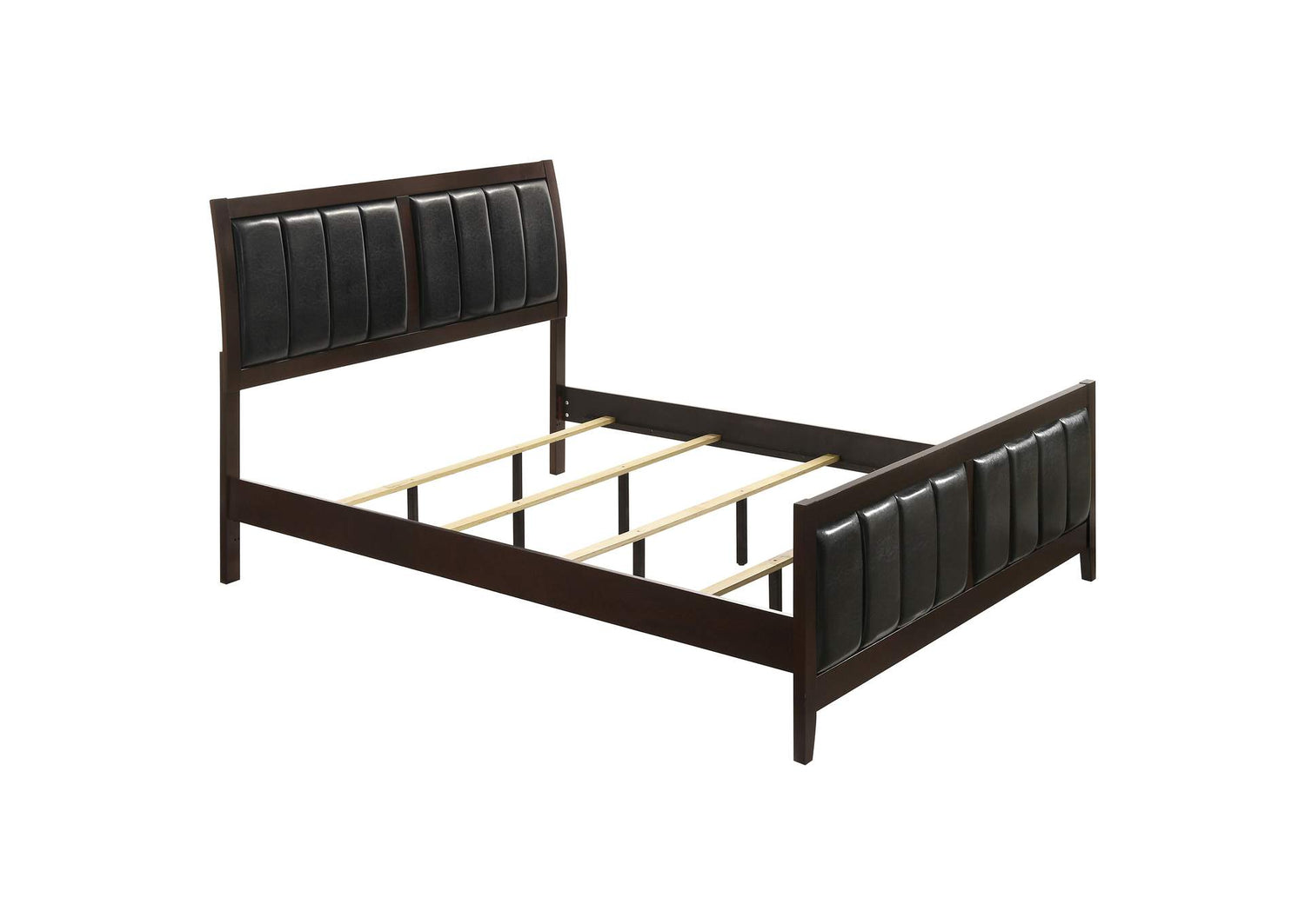 Carlton Wood Eastern King Panel Bed Cappuccino