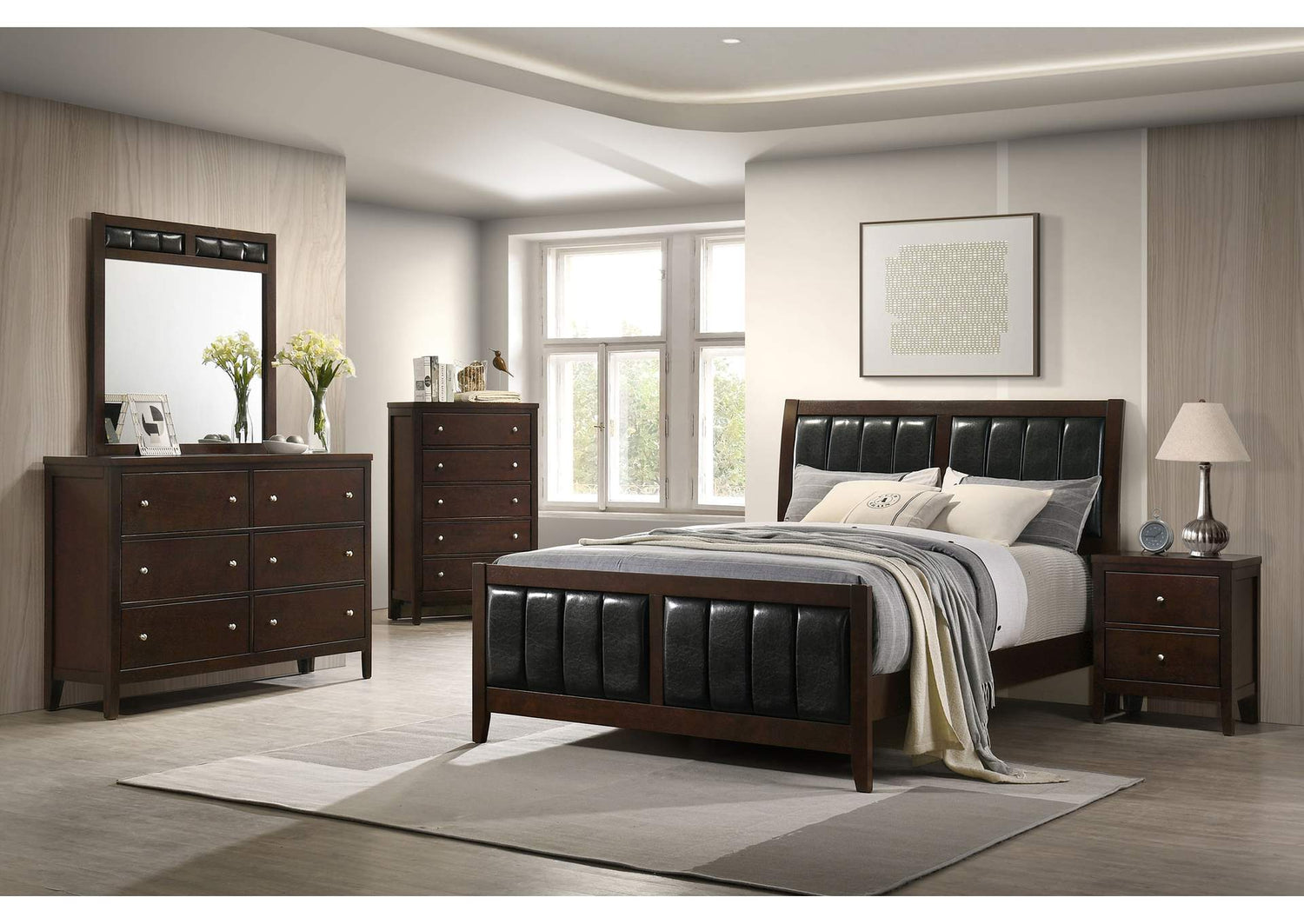 Carlton 5-piece California King Bedroom Set Cappuccino