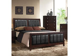 202091KW Carlton Wood California King Panel Bed Cappuccino