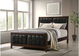 202091Q Carlton Wood Queen Panel Bed Cappuccino