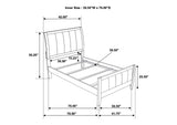 202091T-S5 Carlton 5-piece Twin Bedroom Set Cappuccino